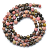 Maxbell 4mm Jewelry Making Craft Rhodonite Gemstone Bead Strand 15''