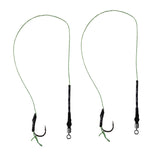 Maxbell 2pcs Carp Fishing Hair Rigs Braided Line High Carbon Steel Fishing Hook 11