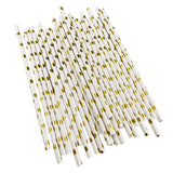 Maxbell 25 Pieces Party Paper Straws Drinking Straw for Restaurants Home Bridal
