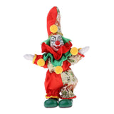 Max 6inch Funny Clown Porcelain Doll in Colorful Costume Handicraft Gift Accs #2