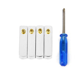 Maxbell Footful Copper Aglets Shoe Laces Tips DIY Screw On 4pcs Silver