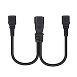 Maxbell Power Cord 3*0.75mm 2 Black Splitter Universal Adapter for Computer Outdoor