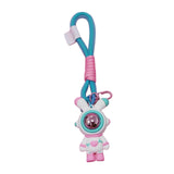 Maxbell Cartoon Keyring Car Key Delicate Space Robot for Gifts Decorations Pink