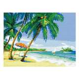 Maxbell 1 Set Stamped Cross Stitch Kits Material Package with Seaside Scenery