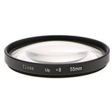 Max Close-Up +8 Macro Close Up Optical Lens Filter for DSLR Digital Cameras 55mm