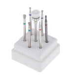 Maxbell 7Pcs Cuticle Clean Nail Files Drill Bit Set Manicure Electric Rotatory Burrs