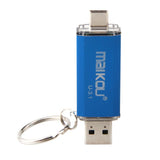 Max 2 in 1 USB 3.0+ Type C OTG Flash Drive Memory Stick U Disk Blue 128GB