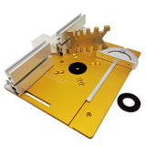 Maxbell Aluminum Router Table Insert Plate  for Trimming Machine Golden 4pcs Tools