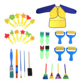 Maxbell Kids Art Drawing Brushes Sponge Painting Brush Tool Set Finger Paints Toy