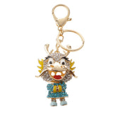 Maxbell Cute Dragon Charm Pendant Crystal Purse Bag Car Key Chain Ring Keychain Keyring Blue