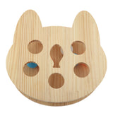 Maxbell Wooden Pet Cat Toys Box Fun Interactive Hide and Seek Cat Agility Toys