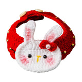 Maxbell Wool Knitted Christmas Cat Collar Scarf Neck Jewelry Necklace Rabbit M