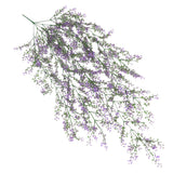 Maxbell 5 Heads Plastic Flowers and Plants Wall Hanging Garland 125cm  Purple