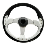 Maxbell 3 Spokes 13.8 inch Boat Steering Wheel 3/4“ Tapered Shaft for Marine Boats