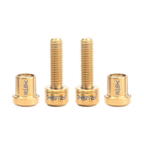 Maxbell Titanium Alloy Bike Stem Bolts Nut Kits Bicycle Screw Bolts Bike Carbon Stem Golden