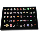 Maxbell 100 Slots Grid Velvet Ring Earring Ear Pin Brooch Storage Display Box Tray Jewelry Organizer Holder Case Coverless