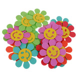 Maxbell 20 Pieces Bubble Smile Flower Wall Decoration Foam Flower Stickers 7 cm