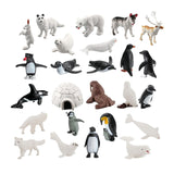 Maxbell 26x Mini Polar Animal Figurines Model for Collectibles Home Desktop Decor