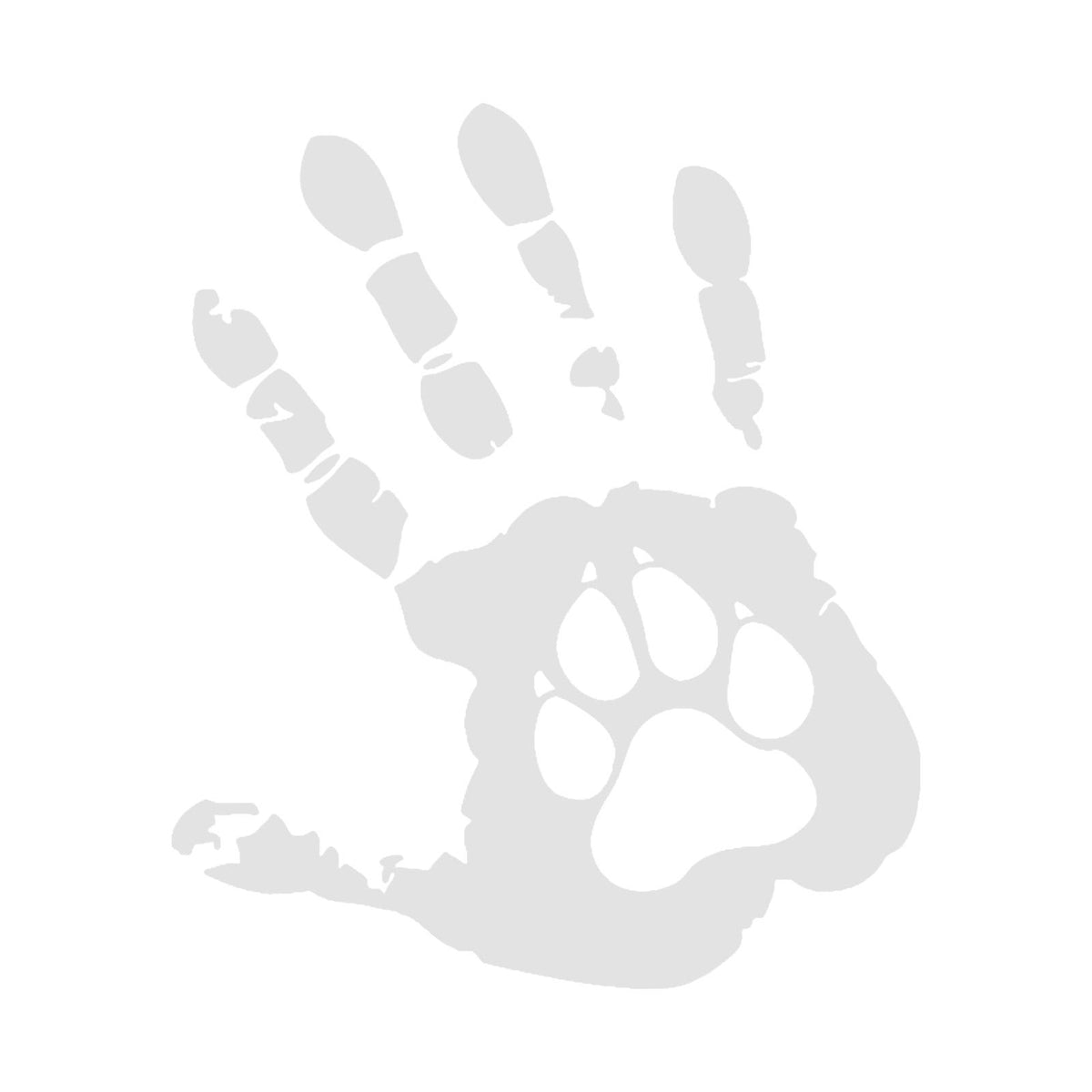 Maxbell Creative Handprint Decal Wallpaper PVC for Halloween Laptop Window 18CM White