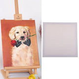 Max Blank White Canvas Board Wooden Frame For Oil Acrylic Painting 40x40cm