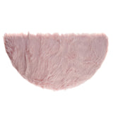 Max Half Round Artificial Wool Sheepskin Floor Mat Fluffy Floor Mat Pink