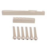 Maxbell Guitar Bridge Pins Saddle Nut for Left Handed Acoustic Guitar Accessories
