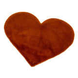 Max Heart Shaped Area Rug,Shaggy Plush Floor Mat for Bedroom,70x90cm Coffee