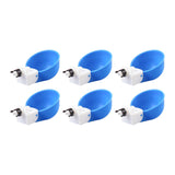 Maxbell 6Pcs Chicken Feeders Chicken Watering Cup Chicken Waterer for Birds Quail Blue