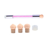 Maxbell Nail Art Sponge Stamper Brush Paint Dotting Gradient Blooming UV Gel Pen Pink