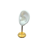 Maxbell Earring Display Stand Ear Model Stud Holder with Base for Birthday Showcase White Left