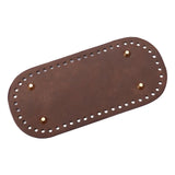 Maxbell DIY Crochet Bag Bottom Pad with Holes Purse Bottom Base PU Leather 10cmx22cm