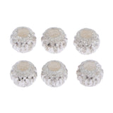 Maxbell 925 Silver Large Hole Loose Spacer Bead DIYJewellery Making Finding  4mm 6pcs