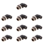 Max 10 Pieces Air Water Hose Tube Elbow Push In Pneumatic Fittings DPL-G-G4-G02