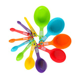 Maxbell Plastic Colorful Kitchen Spoon Tool Measuring Cups Set 12 pcs Multiple sizes
