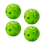 Maxbell Indoor Pickleball Balls 26 Holes Hard Hollow Ball for Pickleball Accessories Green 4pcs