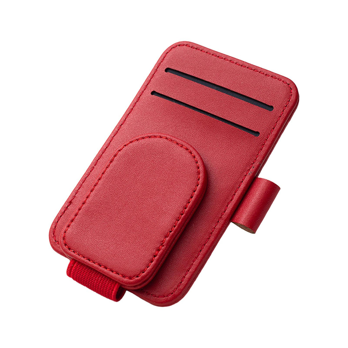 Maxbell Car Sun Visor Sunglasses Holder Automotive Accessories Small Sunglasses Clip Red