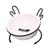 Maxbell Cat Food Bowl Feeder Waterer for Indoor Cats Removable Raised Pet Water Bowl Single Bowl