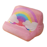 Maxbell Pillow Holder Tablet Stand with Elastic Pockets Desktop Holder for Cookbook Rainbow