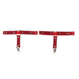 Max Womens Heart Decor Sexy Garters Adjustable Leg Strap Garters Suspenders Red