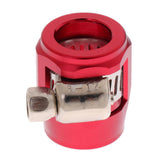 Max AN6 Car Fuel Oil Water Hose Pipe End Finisher Clamp Clip Aluminium Red