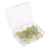 Max 100pcs Multicolor Pearlized Head Pins for DIY Jewelry Components Yellow