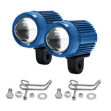 Maxbell Motorcycle LED Driving Lights with Mounting Bracket for Truck ATV UTV Blue