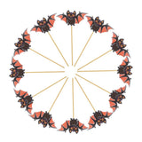Max 12 Sets Cupcake Toppers Cake Picks Party Favors Bat - 6x4.78cm