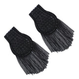 Maxbell Tassel Link Chain Epaulet Uniform Accessories Decorative Retro for Ceremony Black