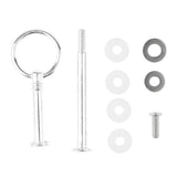Max 2 Tier Round Top Fruit Cake Stand Rack Handle Fitting Hardware Rod Silver
