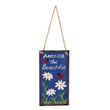 Max Wooden Rectangle Hanging Wall Door Decorative Plaque Sign with Rope Style 2