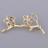 Max Plum Branch Brooch Blank Settings Pins