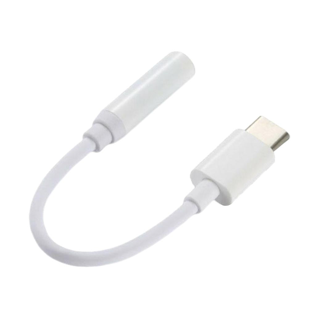 Max USB 3.1 Type C Male to 3.5mm AUX Female Earphone Audio Adapter Cable White