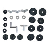 Maxbell 23 Pieces Attachment Cymbal Felts Washers Wing Nuts Cymbal Replacement black