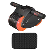 Maxbell Abdominal Roller Wheel with Mat Widened Double Wheels Body Building Workout Orange